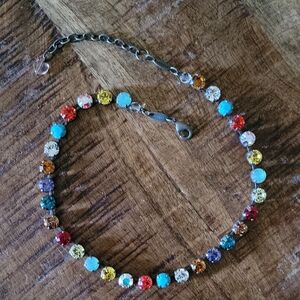 Sabika Multicolor Crystal Choker Necklace